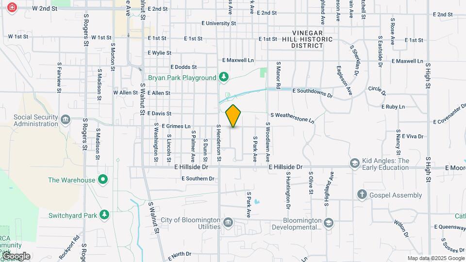 1203 S Fess Ave Mapa y Detalles de la Ubicación