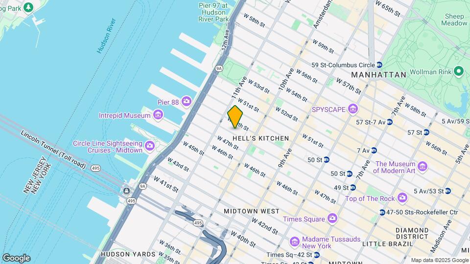 531 W 48th St Map and Location Details