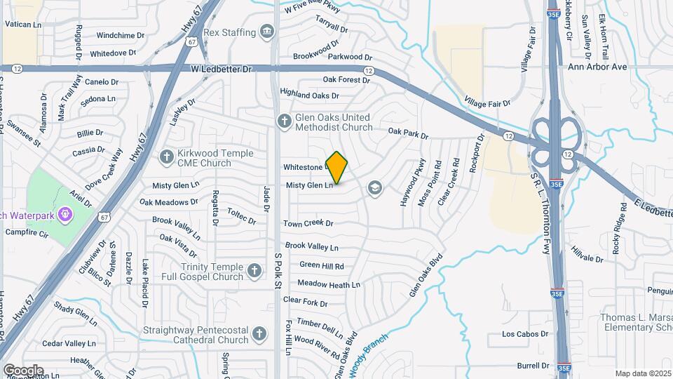 836 Misty Glen Ln Map and Location Details