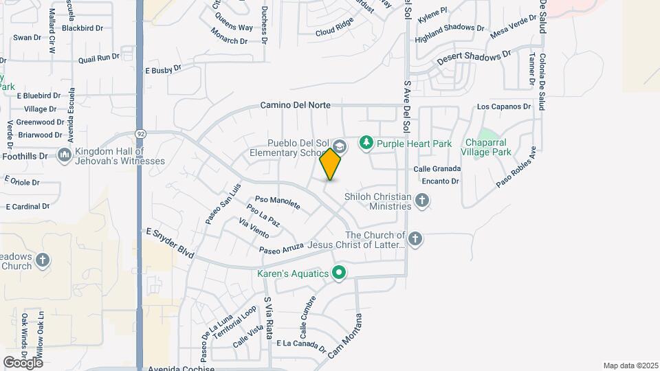 1315 Calle Estudiante Map and Location Details