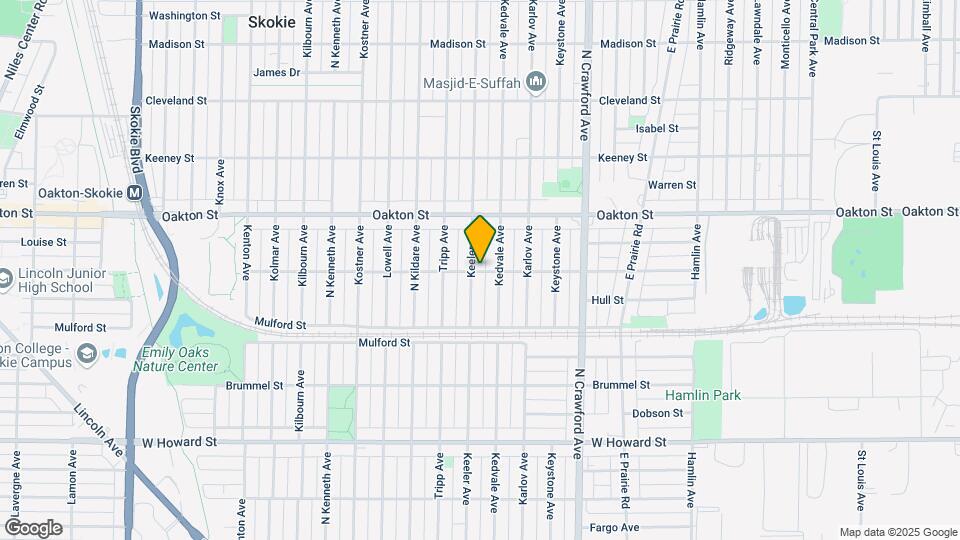 7901 N Keeler Ave Mapa y Detalles de la Ubicación