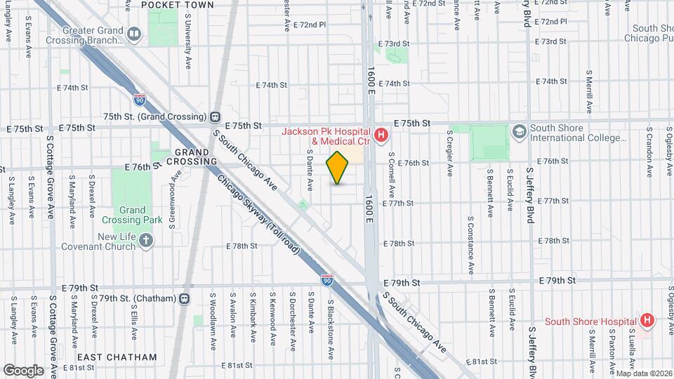 1507 E 76th Pl Map and Location Details