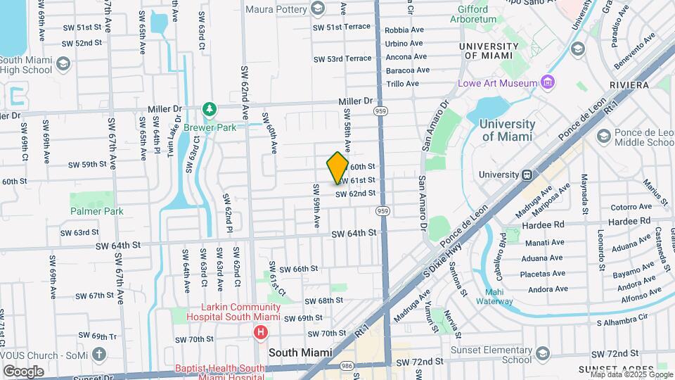5831 SW 62nd St Mapa y Detalles de la Ubicación