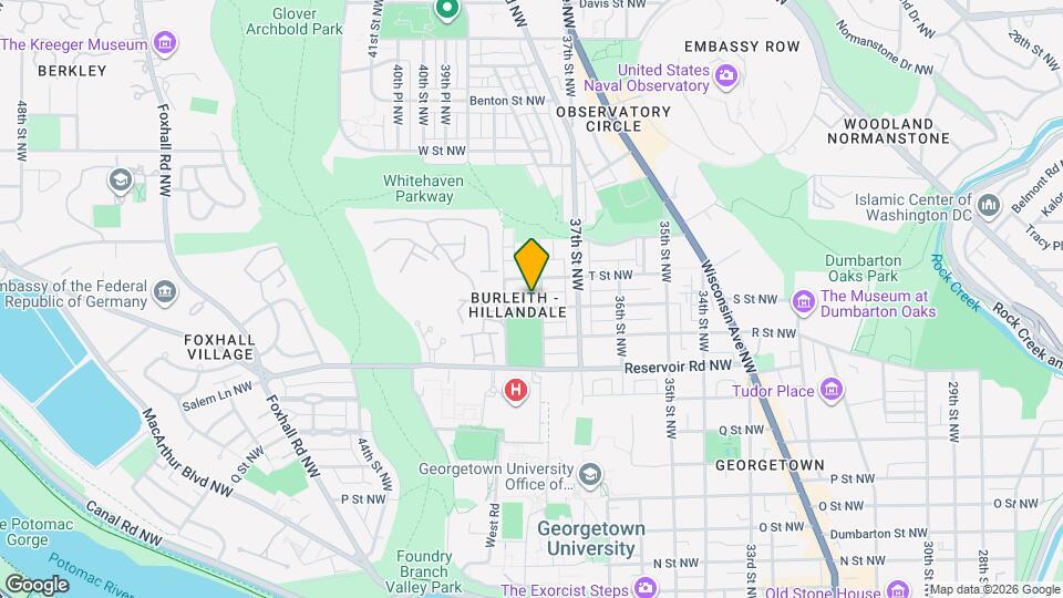 3807 S St NW Map and Location Details