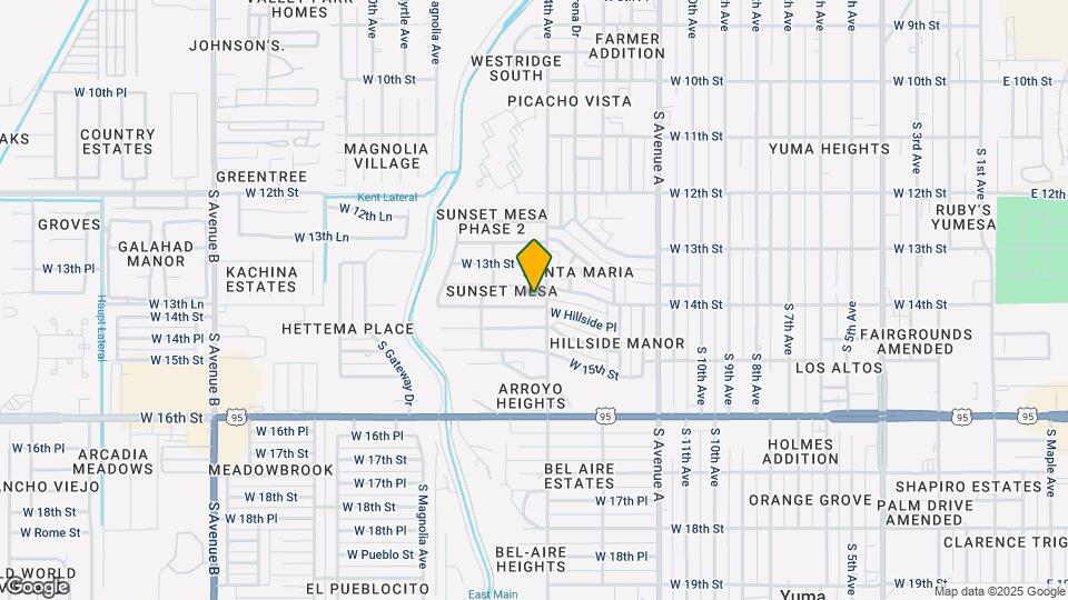 1430 W Hillside Pl Map and Location Details