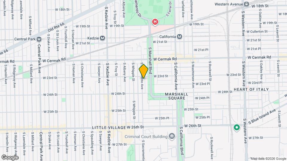 2309 S Sacramento Ave Map and Location Details