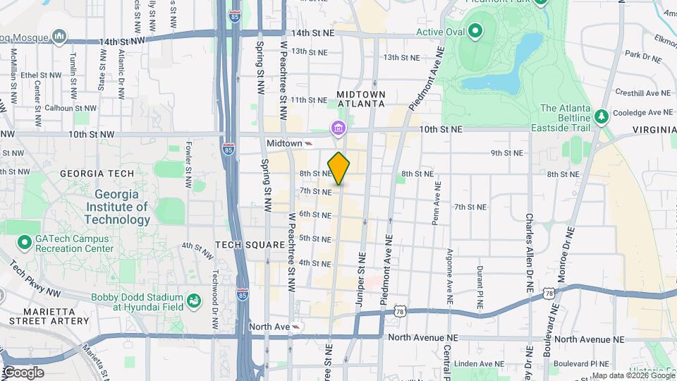 878 Peachtree St NE, Unit 707 Mapa y Detalles de la Ubicación