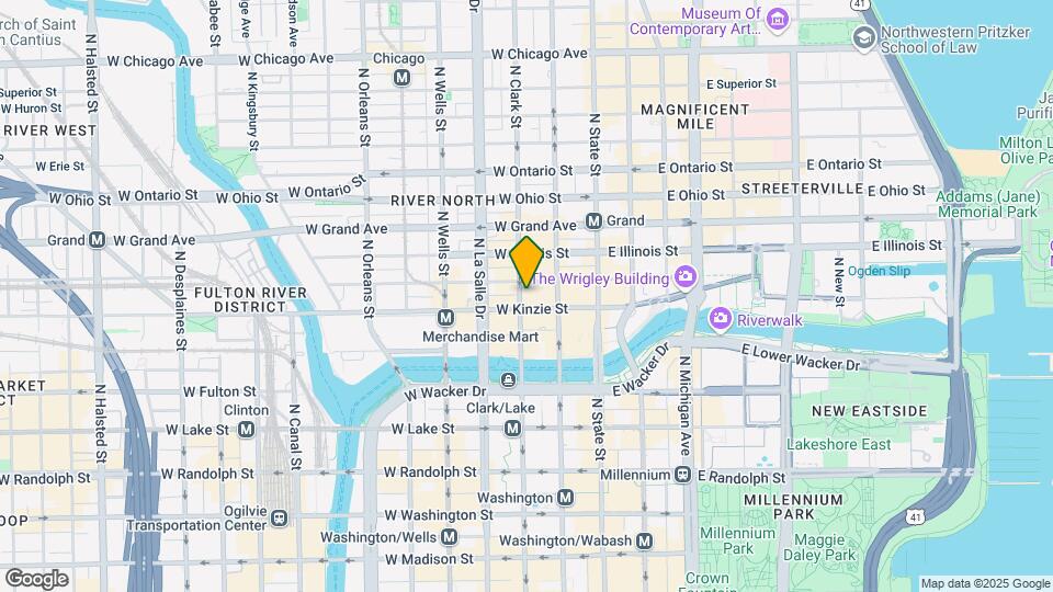 407 N Clark St Map and Location Details