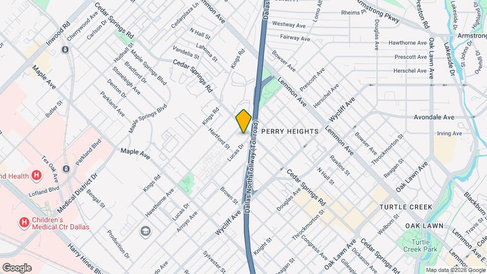 4505 Cedar Springs Rd Map and Location Details