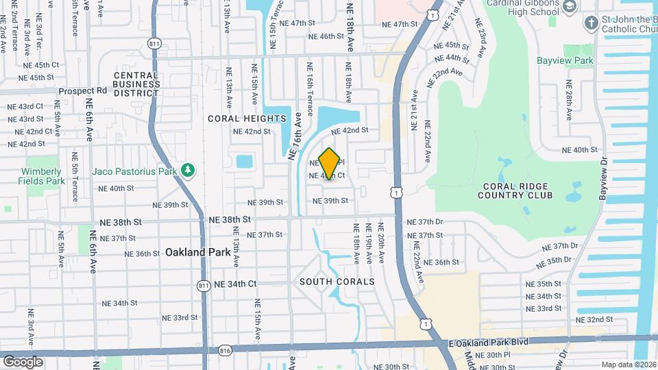 1715 NE 40th St Map and Location Details