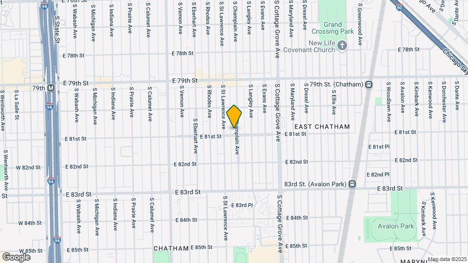 8050-8054 S Champlain Ave Map and Location Details