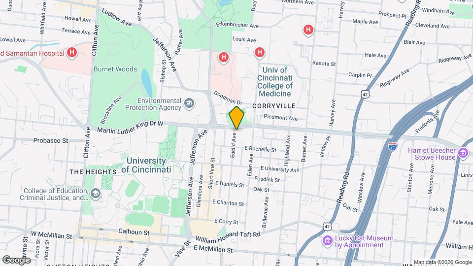 3022 Euclid Ave Map and Location Details