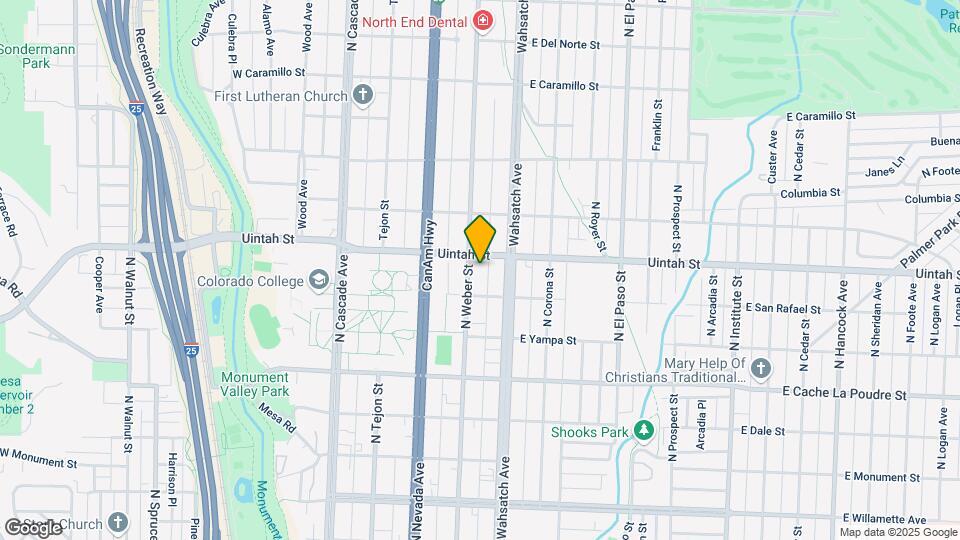 1123 N Weber St Mapa y Detalles de la Ubicación