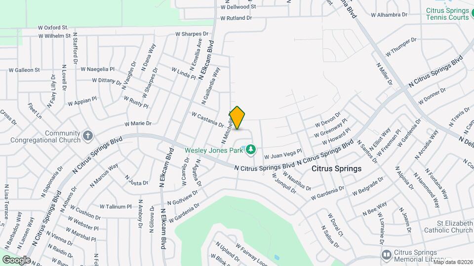 2656 W Castania Dr Map and Location Details