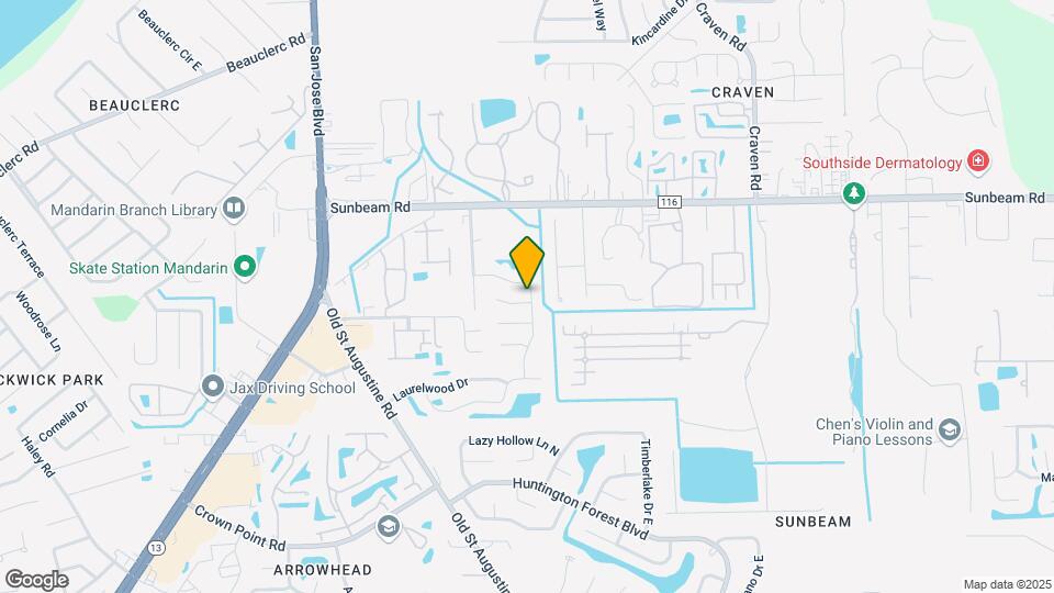 9644 Bayou Bluff Dr Map and Location Details