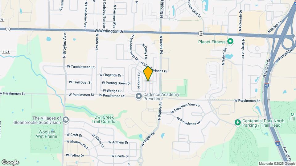 582 N Tennyson Ln Map and Location Details