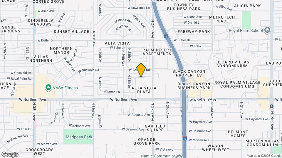 2735 W Royal Palm Rd Map and Location Details