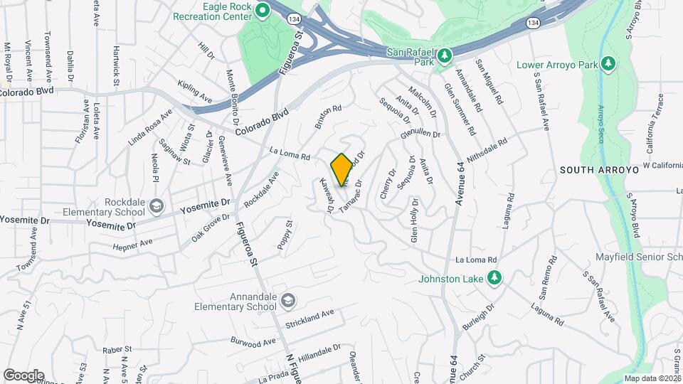 1721 La Loma Rd Map and Location Details