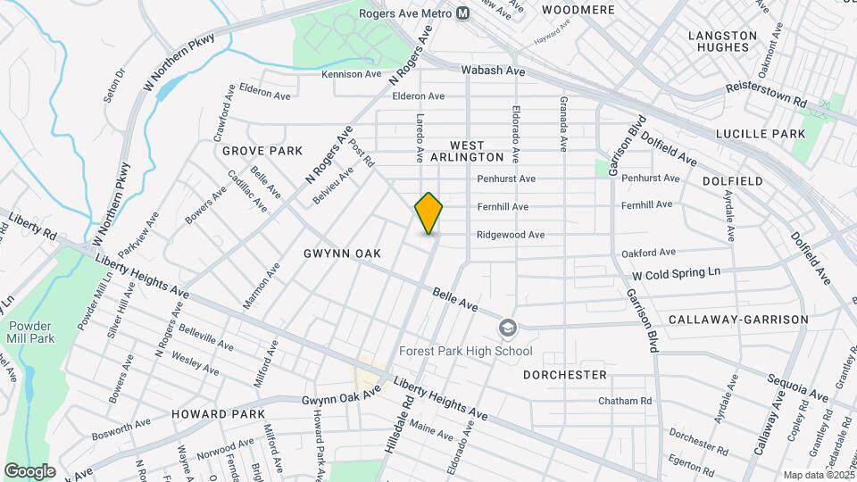 3900 Gwynn Oak Ave Map and Location Details