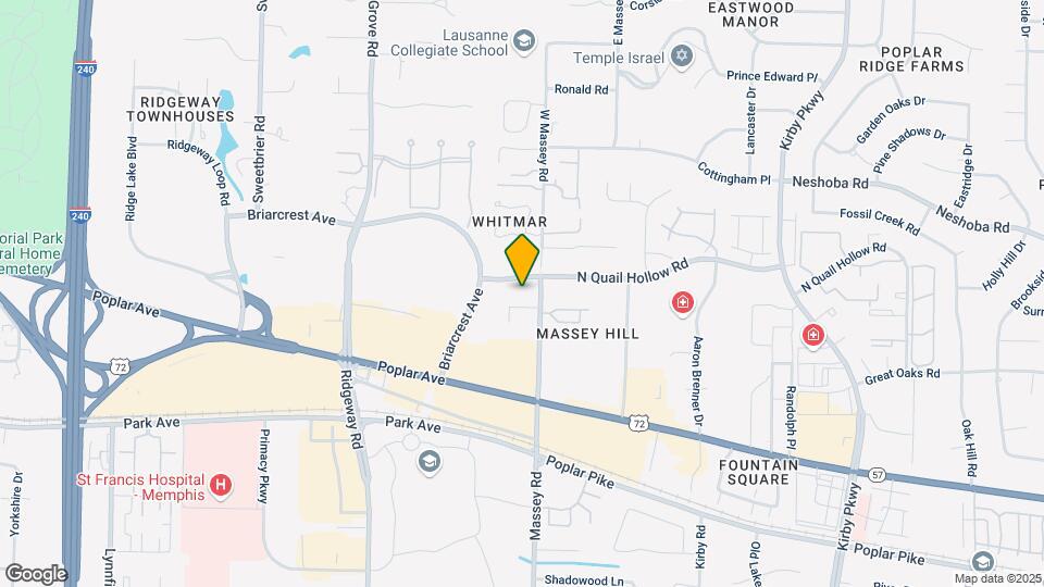 Furnished Studio-Memphis - Quail Hollow Map and Location Details