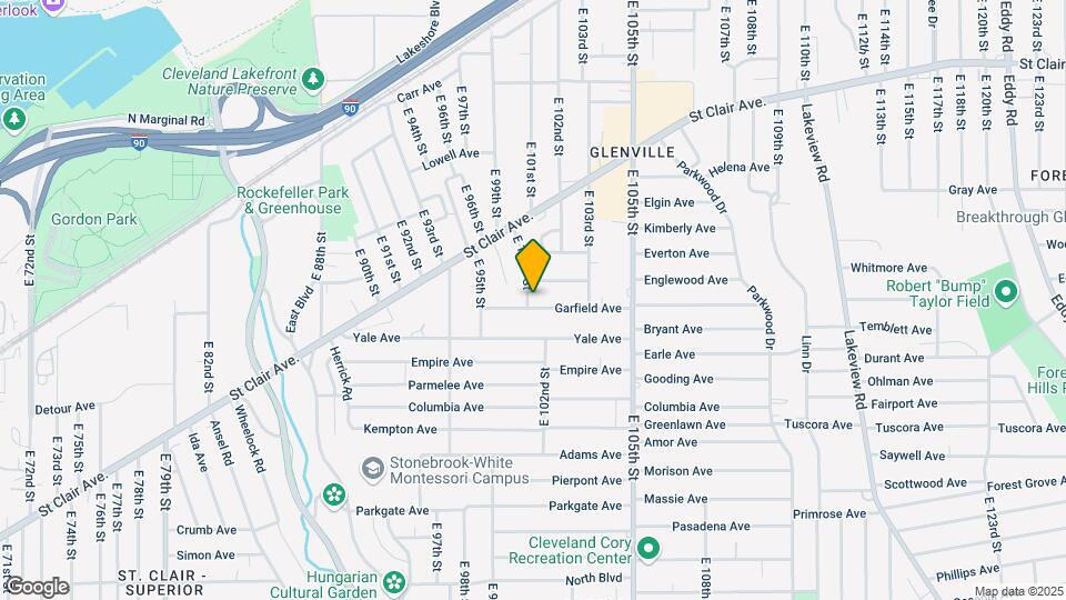 839 E 100th St Map and Location Details