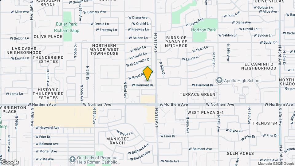 5124 W Harmont Dr Map and Location Details