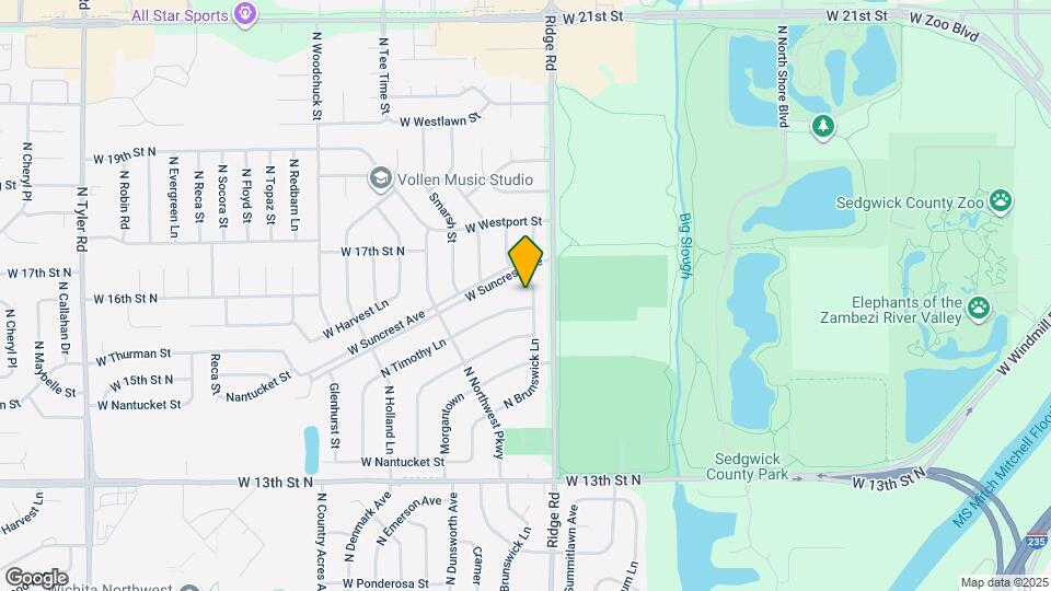 1709 N Brunswick Ln Map and Location Details