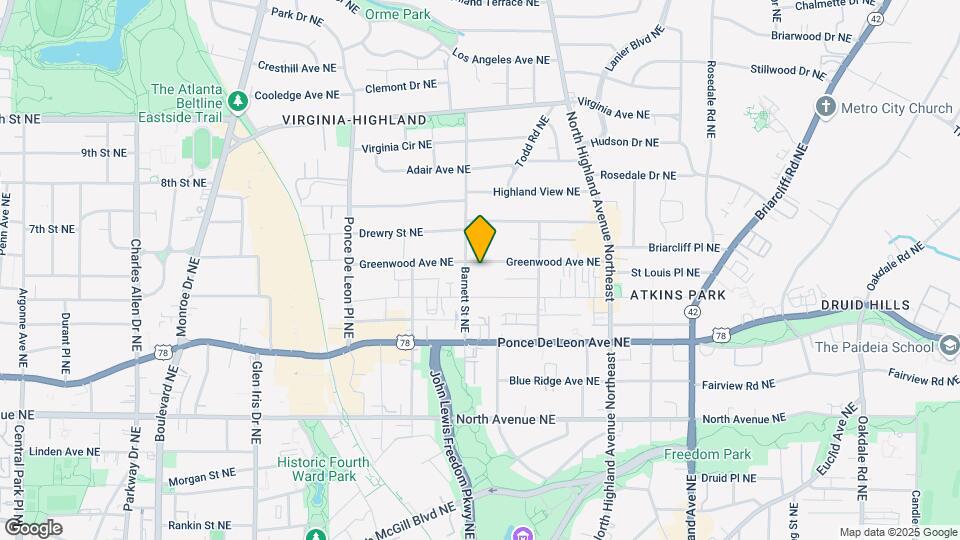 893 Greenwood Ave Mapa y Detalles de la Ubicación