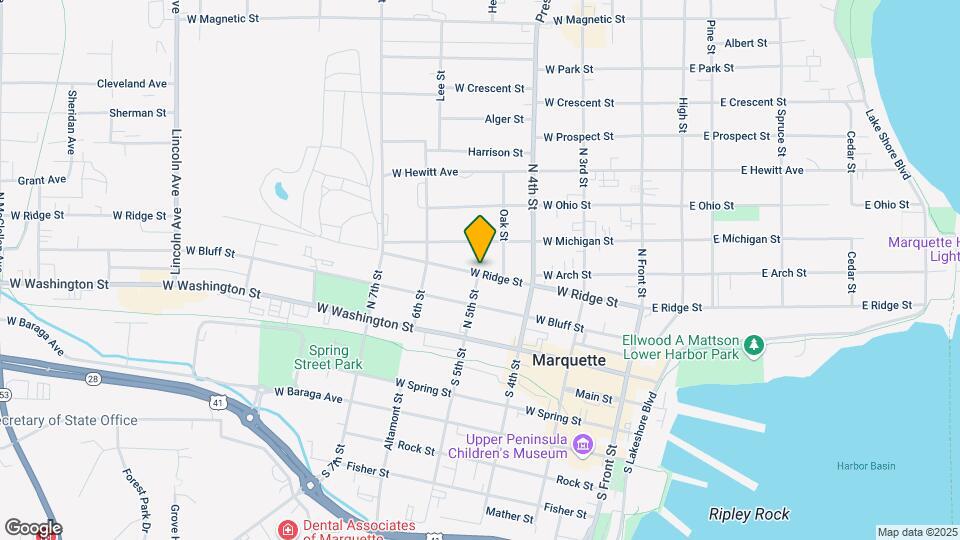 412 W Ridge St, Unit Downstairs Map and Location Details