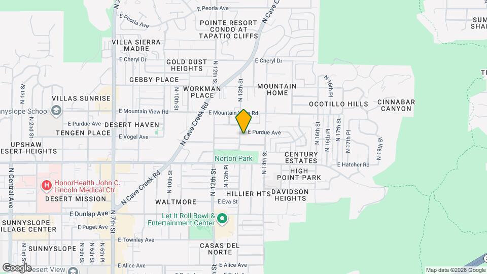9515 N 13th St Map and Location Details