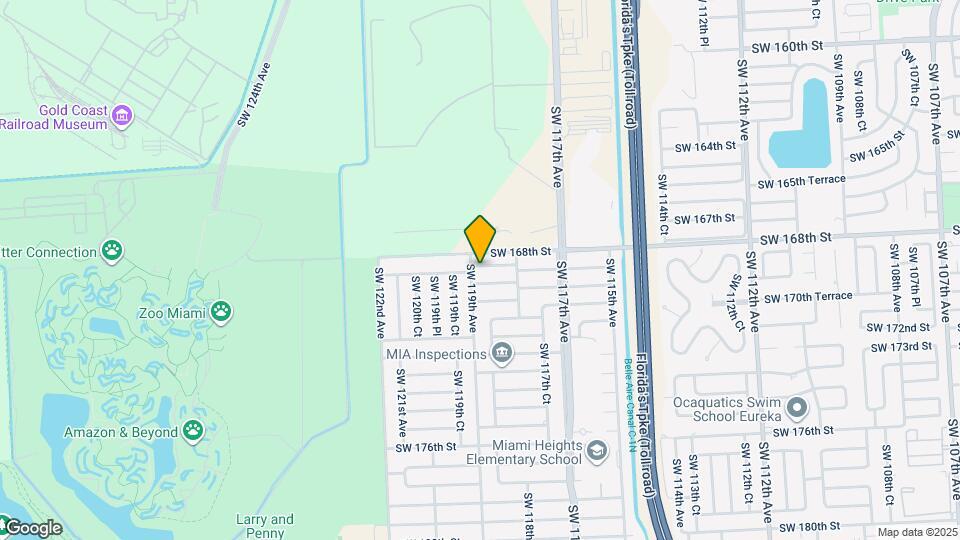 11860 SW 168th Terrace Map and Location Details