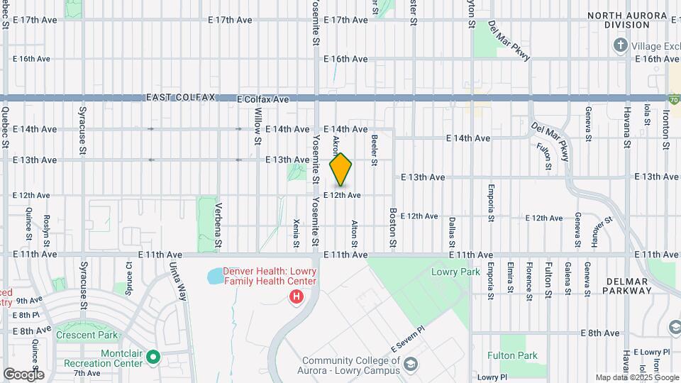 9011 E 12th Ave Map and Location Details