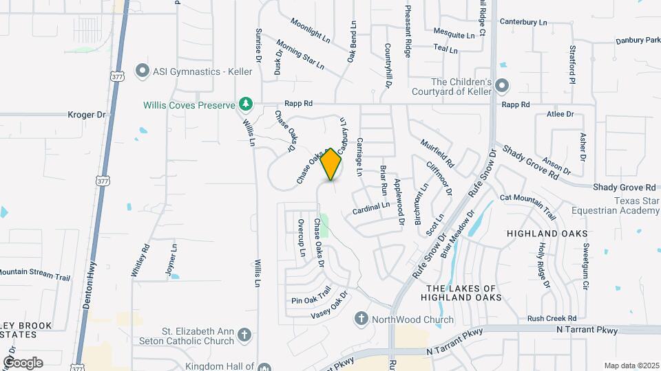 1531 Chase Oaks Dr Map and Location Details