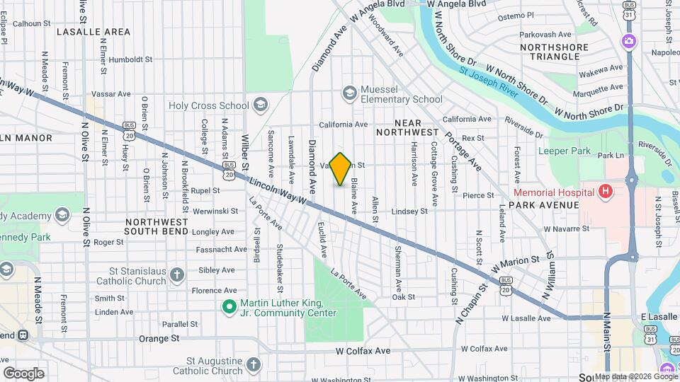 726 N Cleveland Ave Map and Location Details