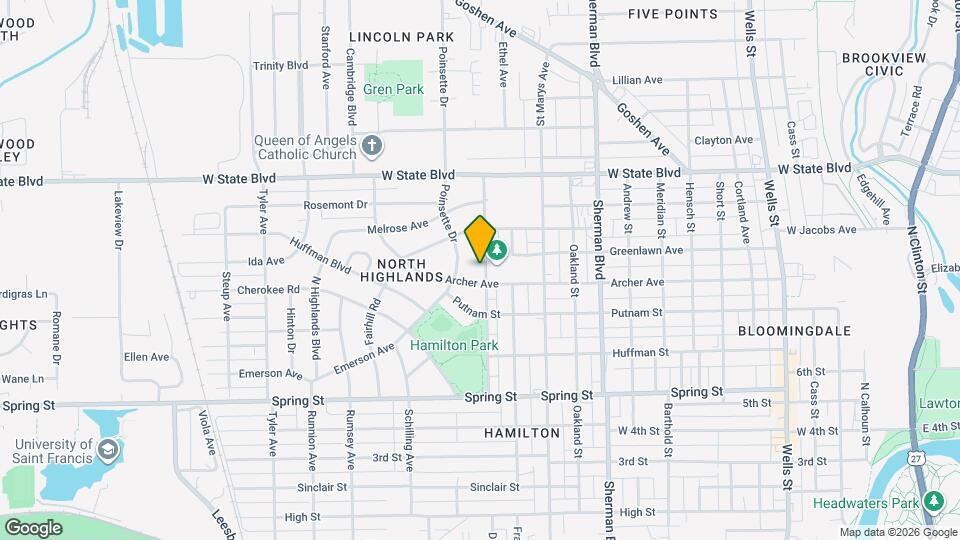 1909 Jessie Ave Map and Location Details