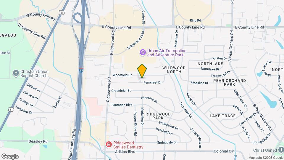 1202 Ferncrest Dr Mapa y Detalles de la Ubicación
