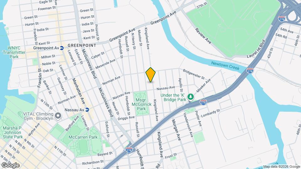 285A Kingsland Ave Map and Location Details