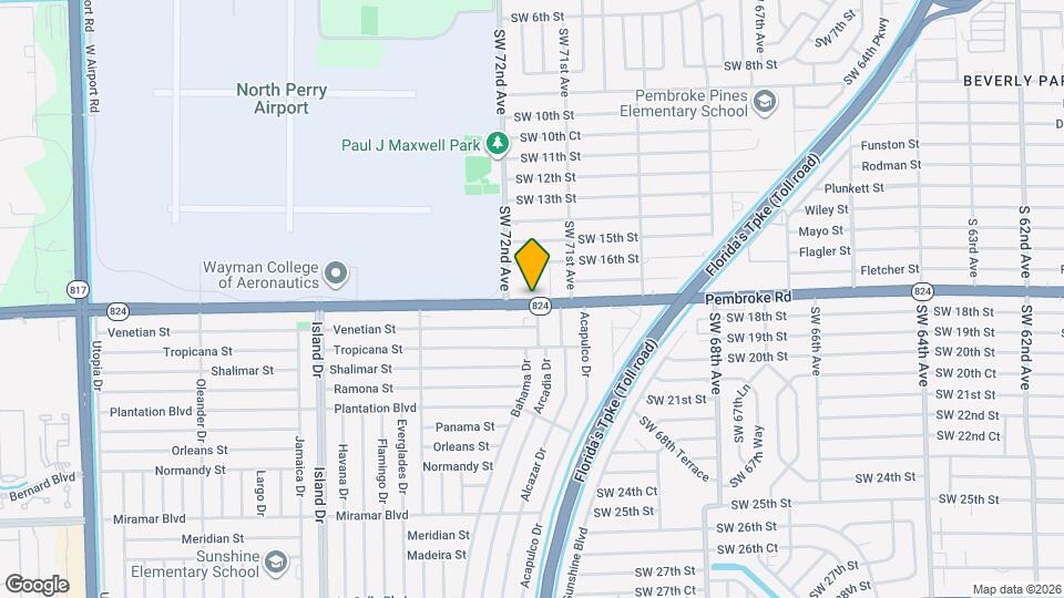 7131 Pembroke Rd Map and Location Details