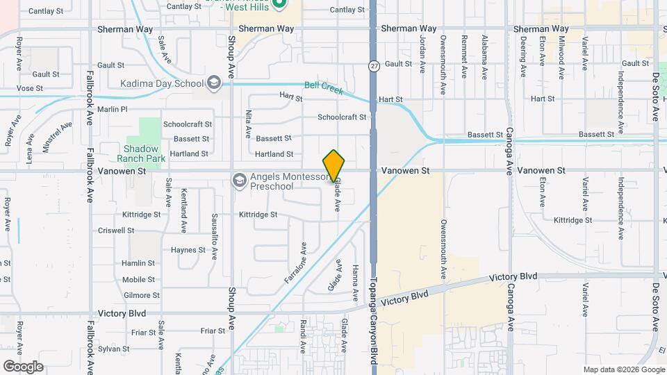6733 Glade Ave Map and Location Details