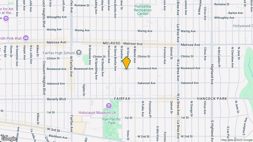 461 N Vista St Map and Location Details