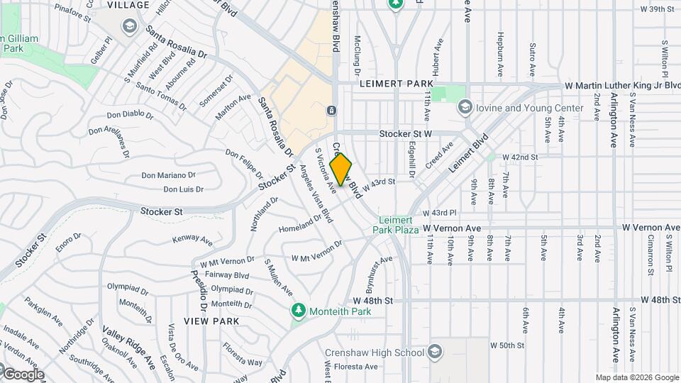 4252 S Victoria Ave Map and Location Details