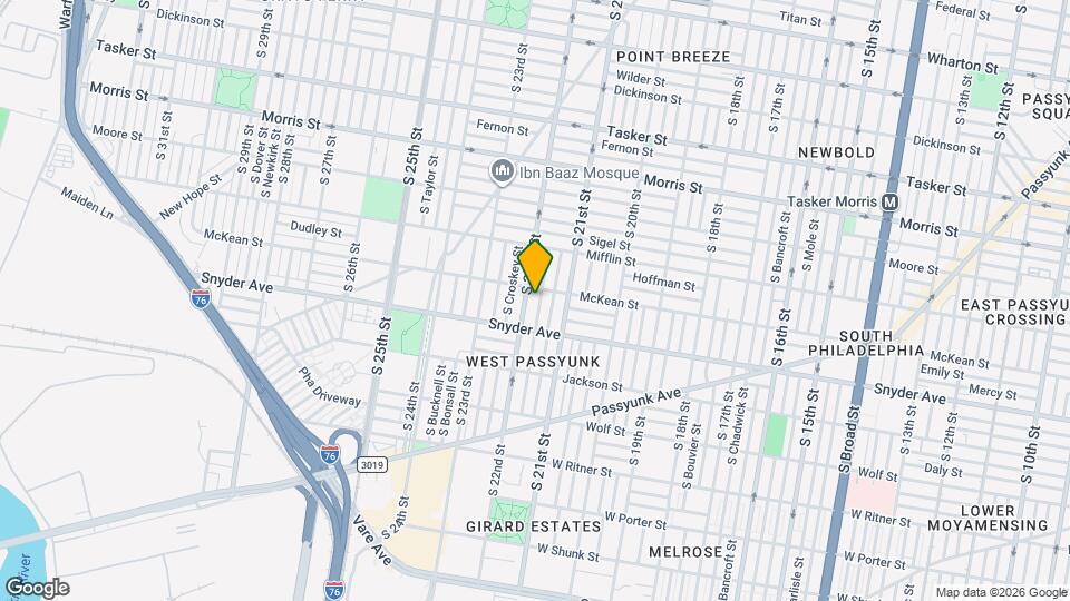 2010 S Beechwood St, Unit Front Bedroom Mapa y Detalles de la Ubicación