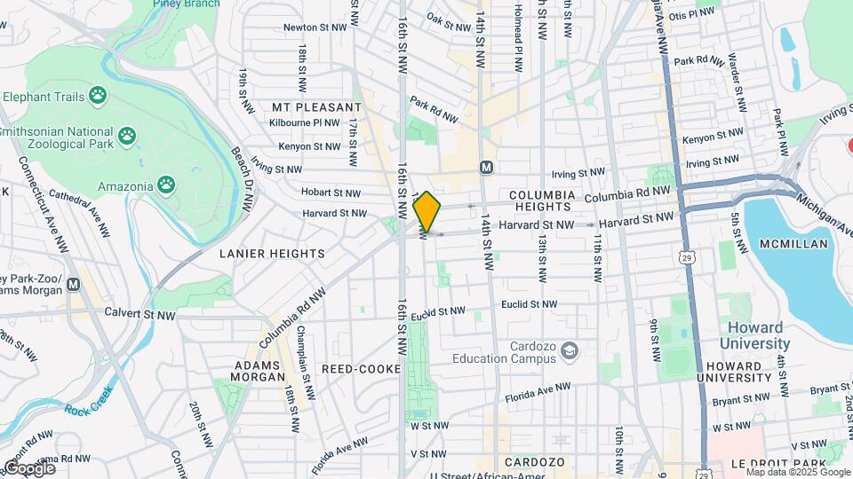 1480 Harvard St NW Map and Location Details