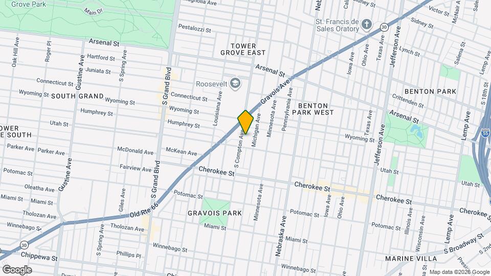 3238 S Compton Ave Map and Location Details