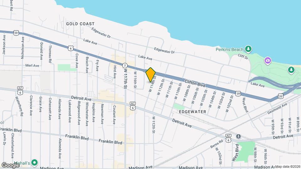1304 W 114th St, Unit 1304 Upper Map and Location Details