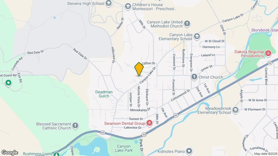 3922 Canyon Lake Dr Map and Location Details