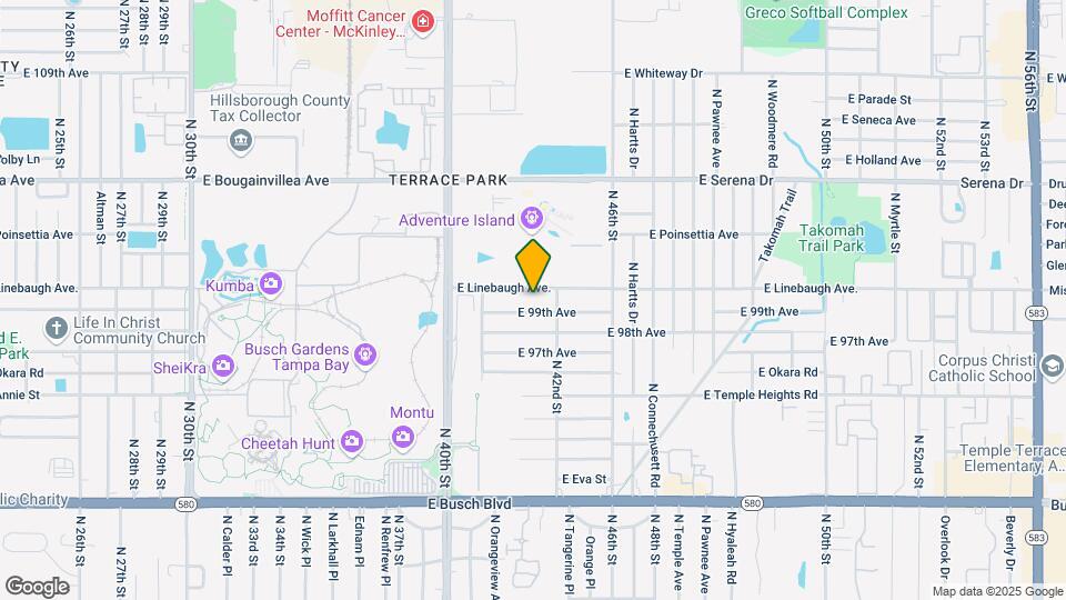 4121 E Linebaugh Ave. Mapa y Detalles de la Ubicación