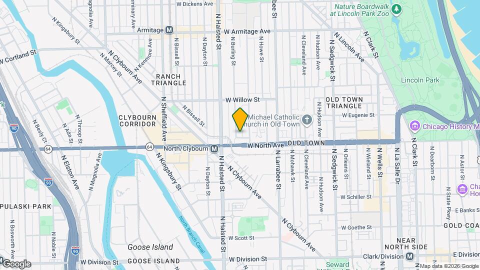 1625 N Burling St Mapa y Detalles de la Ubicación