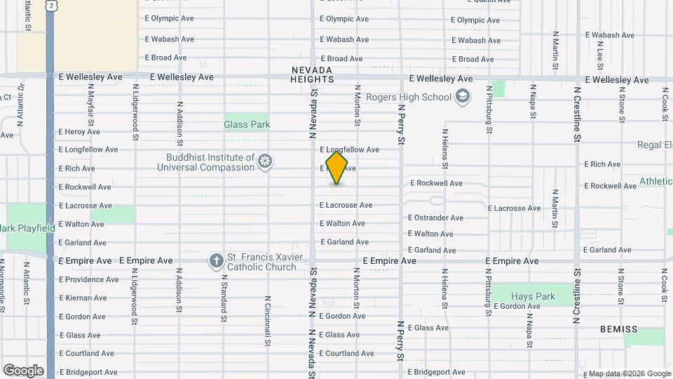 1104 E Rockwell Ave Map and Location Details