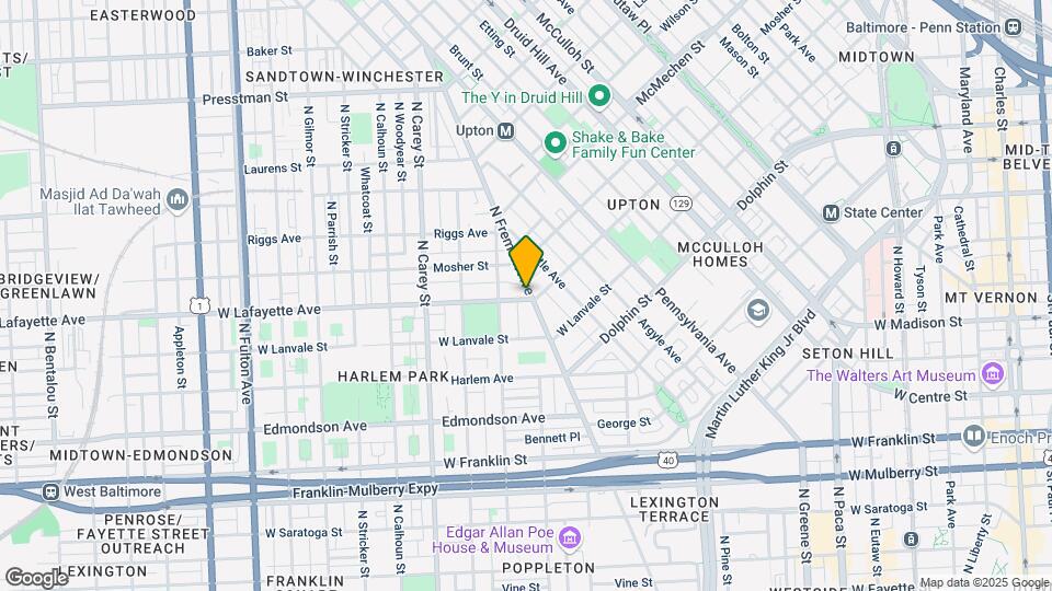 1000 W Lafayette Ave Mapa y Detalles de la Ubicación